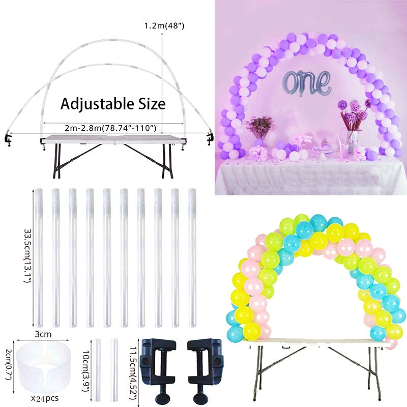 127cm Clear Balloon Column Stand Arch Balloons Holder Centerpieces for Wedding Decoration Birthday Baby Shower Party Supplies