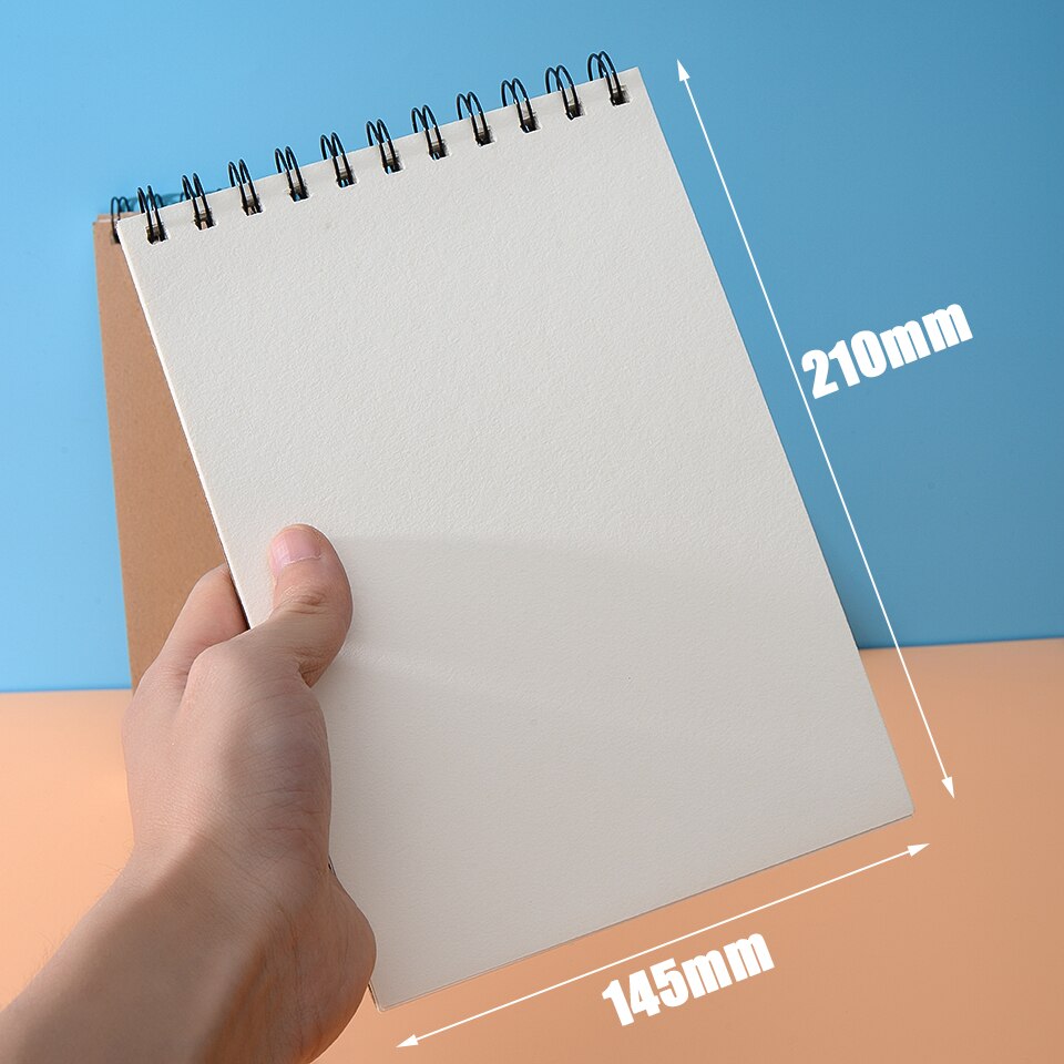 30 Sheets Sketchbook 180g Spiral Notebook Wooden Pulp A5 Sketching Paper Pad Inner Blank Pencil Drawing Graffiti Art Supplies