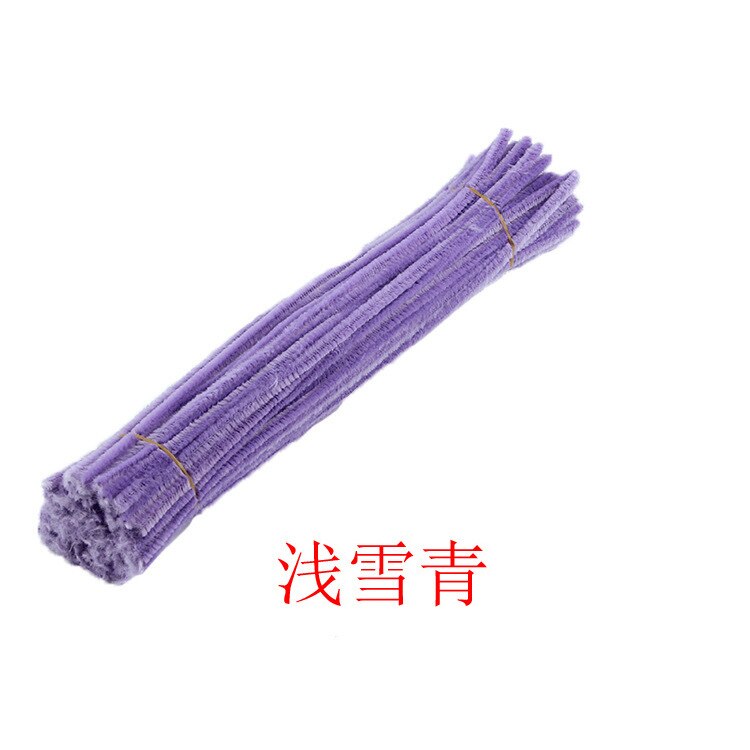 50pcs Chenille Stem Pipe Kids DIY Creative Toys Chenille Sticks Cleaners Kindergarten Educational Handmade Material Plush Strips
