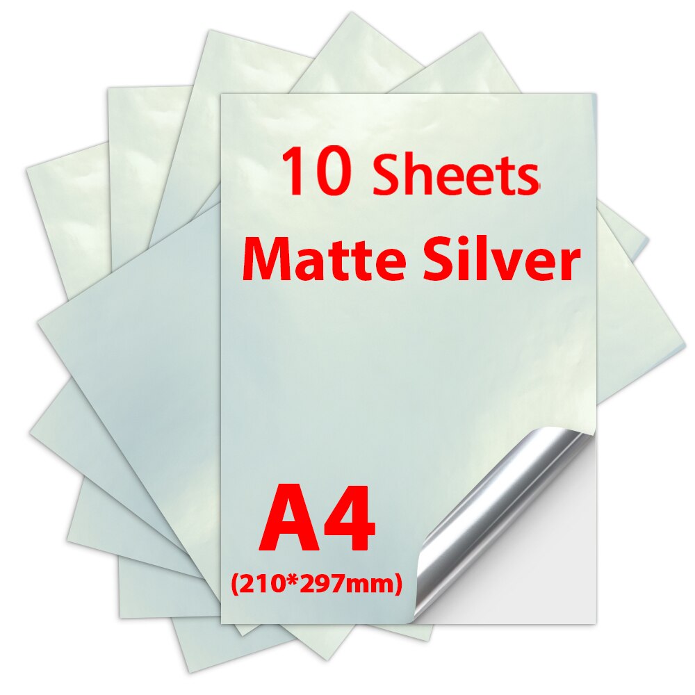 10 Sheets Printable Vinyl Sticker Paper Glossy adhesive Copy Paper 216*279mm Vinyl Printing Paper for Inkjet printer DIY Crafts