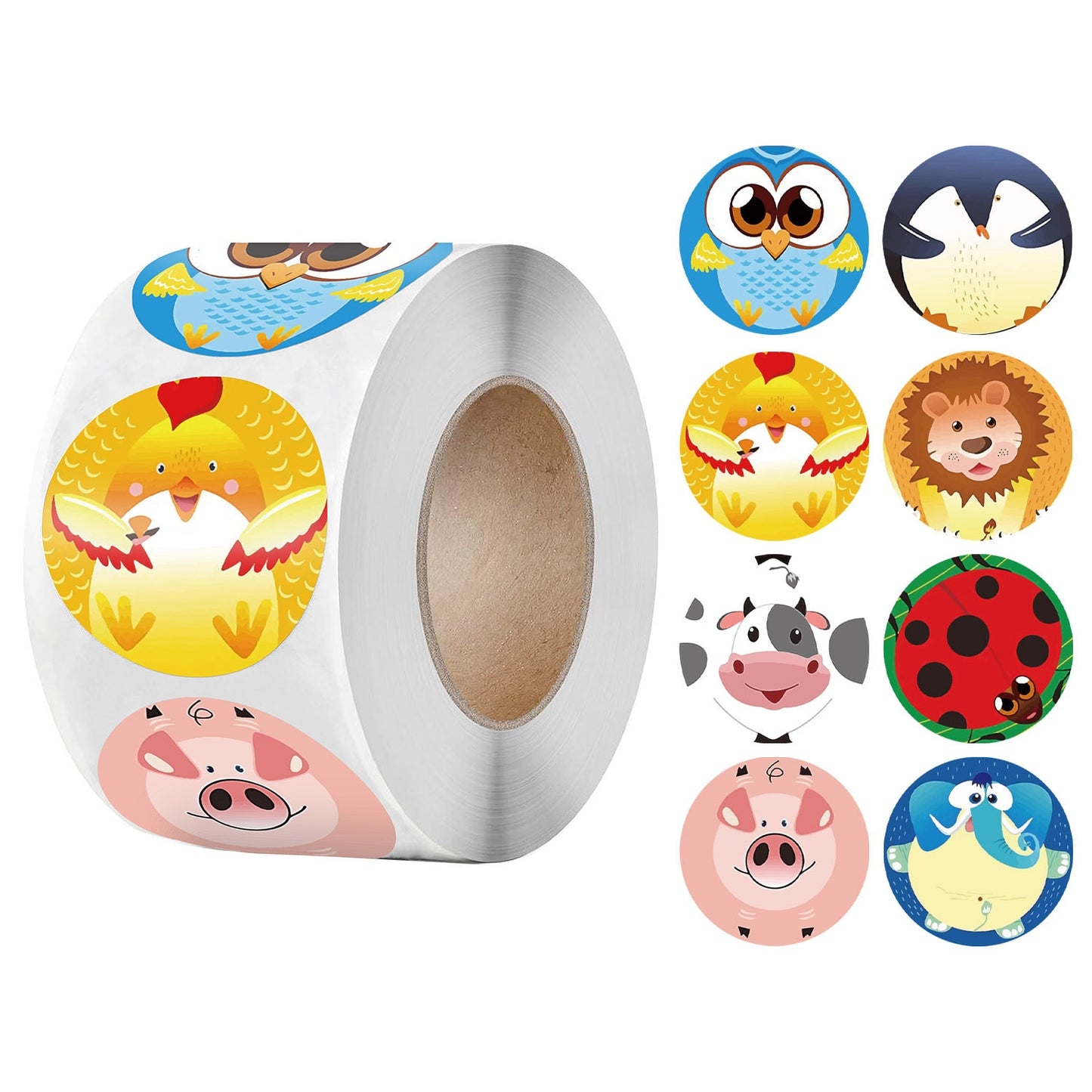 50-500pcs Children Reward Stickers Creative School Supplies Reward Cute Star Sticker 2.5cm Circle Kids Toy Stickers