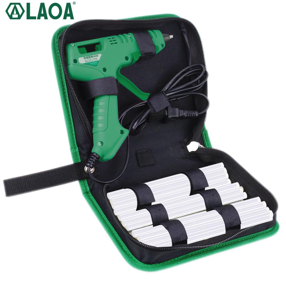 LAOA 25W/40W/8W/100W Hot Melt Glue Gun With Bag 7mm Thermal Glue Hot Melt Guns Pistolet a Colle Soldering Gun