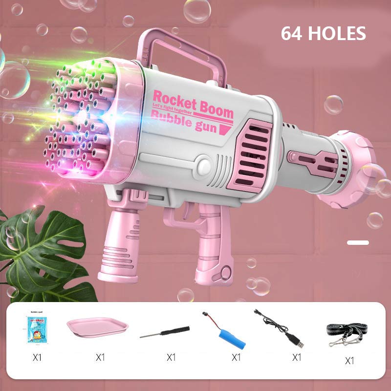 Hot Sales Electric Bubble Gun Gatlin Bubble Gun Machine Soap Bubbles Magic Bubble for Bathroom Outdoor Toys For Children