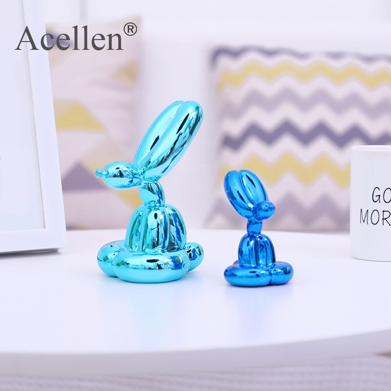 Plating Balloon Rabbit Statue Resin Sculpture Home Decor Modern Nordic Home Decoration Accessories for Living Room Animal Figure