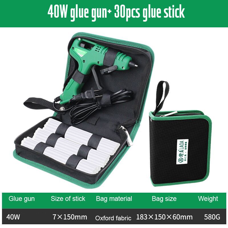 LAOA 25W/40W/8W/100W Hot Melt Glue Gun With Bag 7mm Thermal Glue Hot Melt Guns Pistolet a Colle Soldering Gun