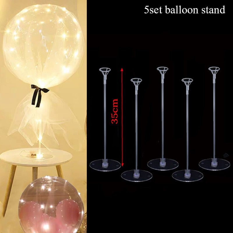 127cm Clear Balloon Column Stand Arch Balloons Holder Centerpieces for Wedding Decoration Birthday Baby Shower Party Supplies