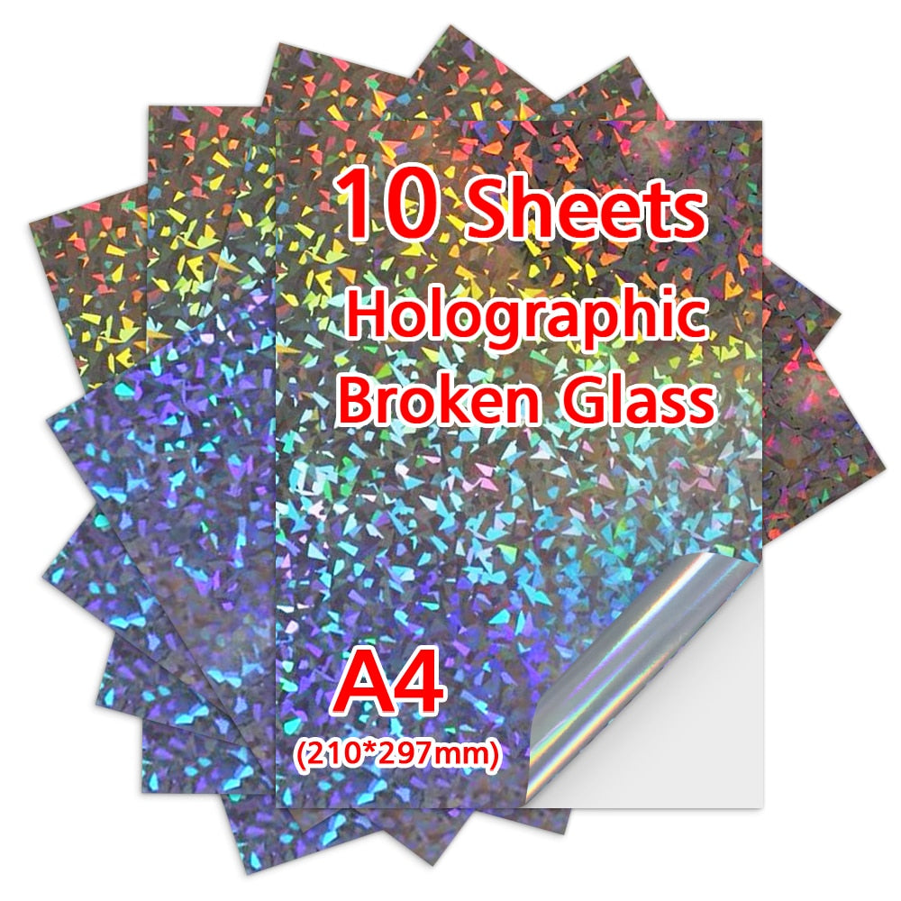 10 Sheets Printable Vinyl Sticker Paper Glossy adhesive Copy Paper 216*279mm Vinyl Printing Paper for Inkjet printer DIY Crafts