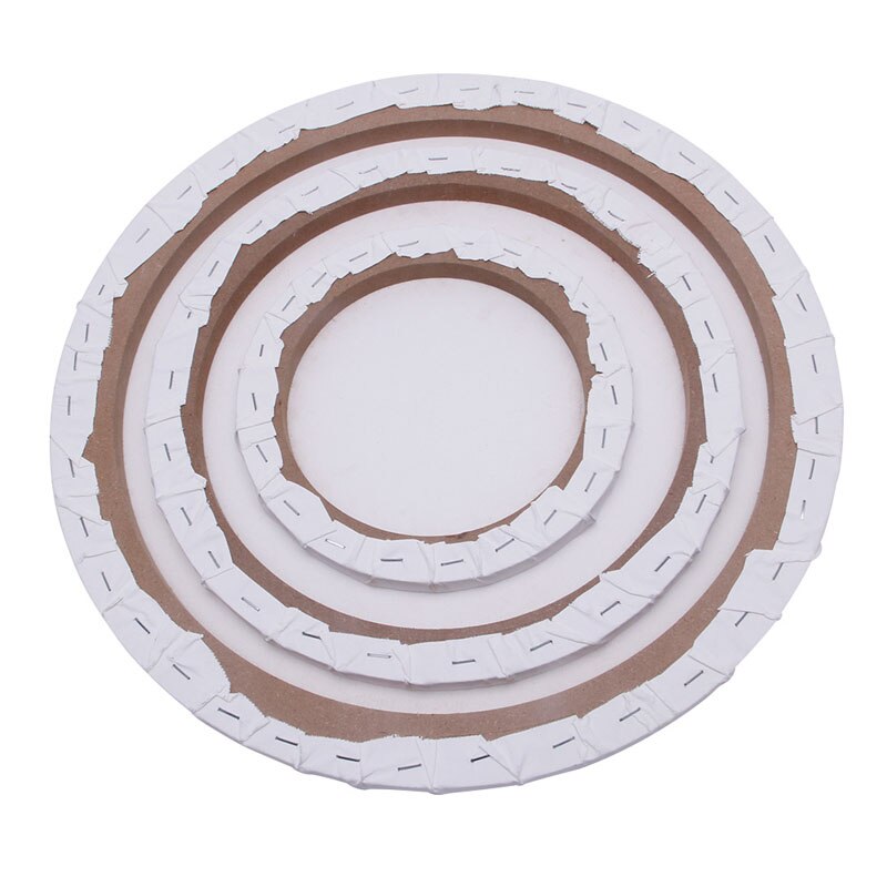 1pc 20/30/40cm White Blank Panels Round Canvas Board Wooden Frame Art Artist Painting Crafts Art Supplies C26