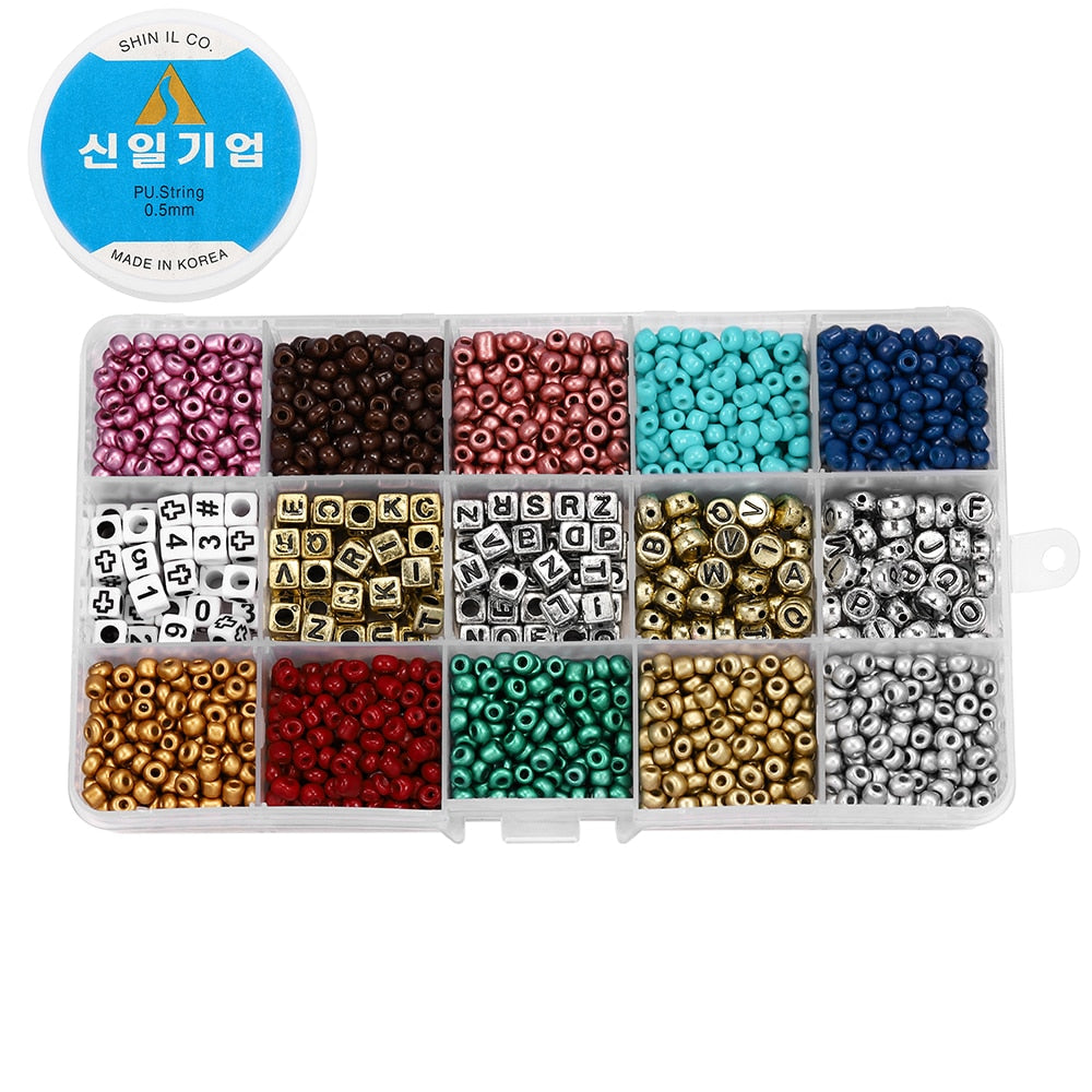 Easy braided Letter Beads Jewelry Making Supplies Kit Beads Wire For Firendship Necklace Bracelet DIY Jewelry Making Kit Finding