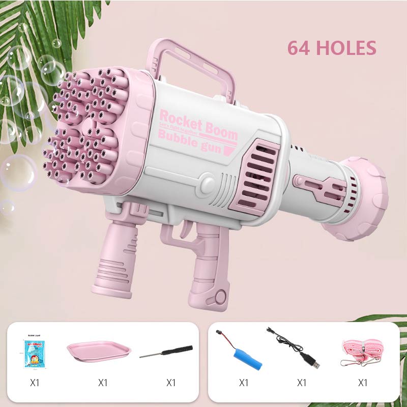 Hot Sales Electric Bubble Gun Gatlin Bubble Gun Machine Soap Bubbles Magic Bubble for Bathroom Outdoor Toys For Children