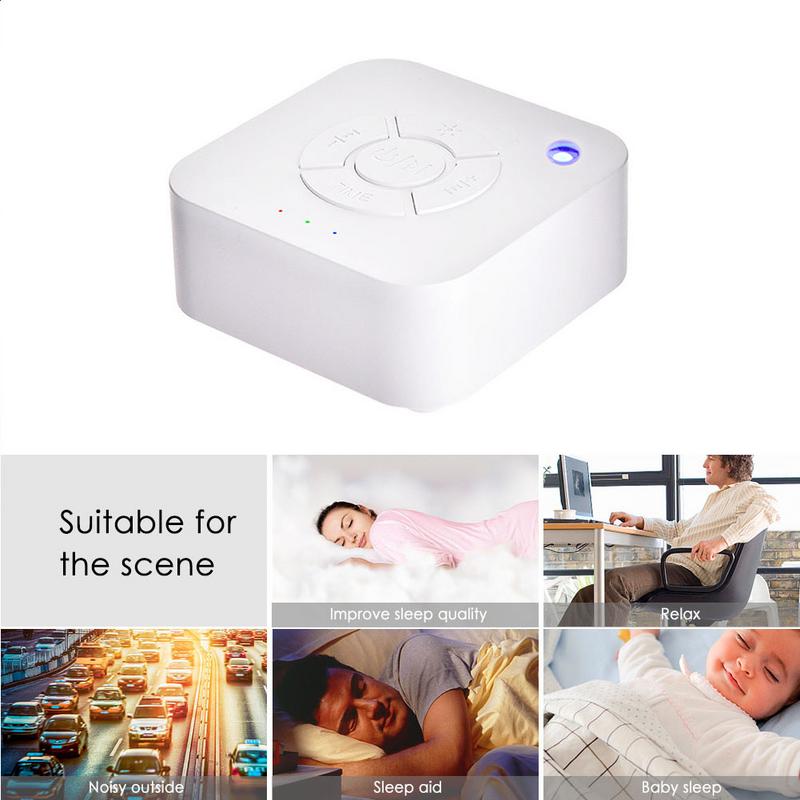 Sleep Sound Machine USB Rechargeable Timed Shutdown White Noise Machine For Sleeping Relaxation For Baby Adult Office Travel #R