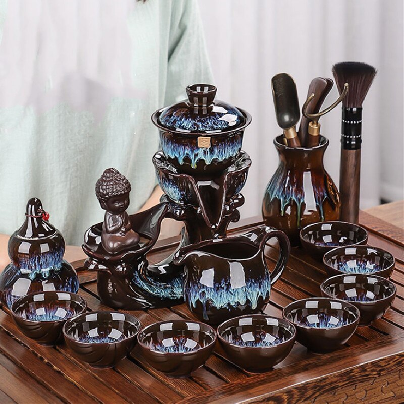 10pcs\lot yixing teapot zisha Tea set Tea set Tea Set handmade kettle purple clay drinkware suit tieguanyin Travel tea set