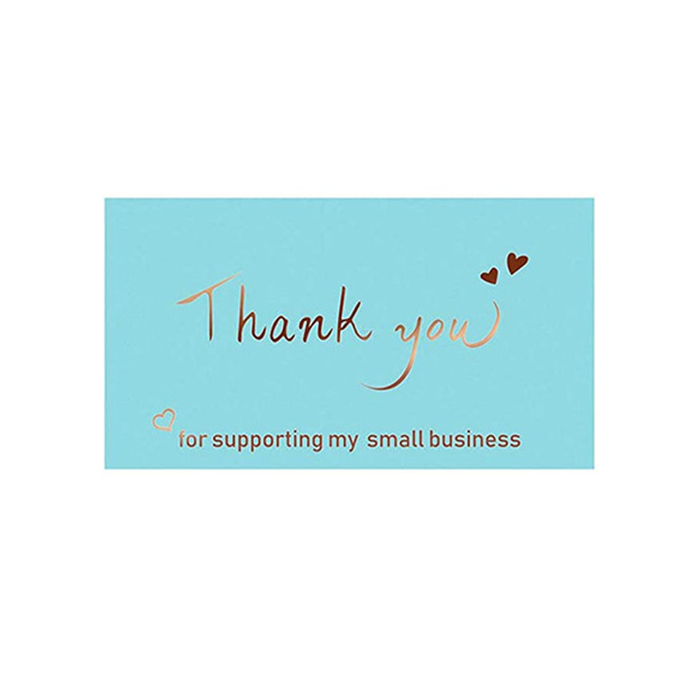 10-50pcs Thank You Cards for Supporting My Business Thanks Greeting Card 2*3.5inch Appreciation Cardstock for Gift Decor Card