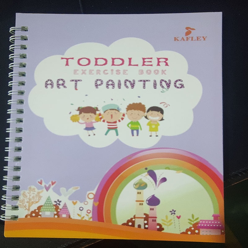 Children's Groove Copybook Toddler Baby Copying Graffiti Hand-Painted Coloring Pencil Sketch Drawing Book Practice Calligraphy