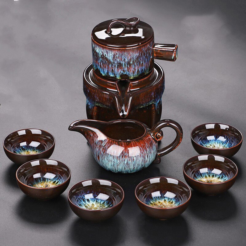 10pcs\lot yixing teapot zisha Tea set Tea set Tea Set handmade kettle purple clay drinkware suit tieguanyin Travel tea set