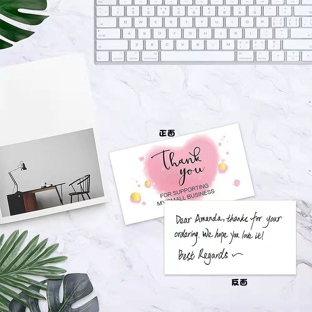 10-50pcs Thank You Cards for Supporting My Business Thanks Greeting Card 2*3.5inch Appreciation Cardstock for Gift Decor Card