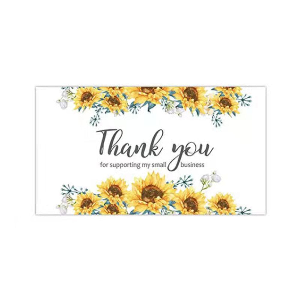 10-50pcs Thank You Cards for Supporting My Business Thanks Greeting Card 2*3.5inch Appreciation Cardstock for Gift Decor Card