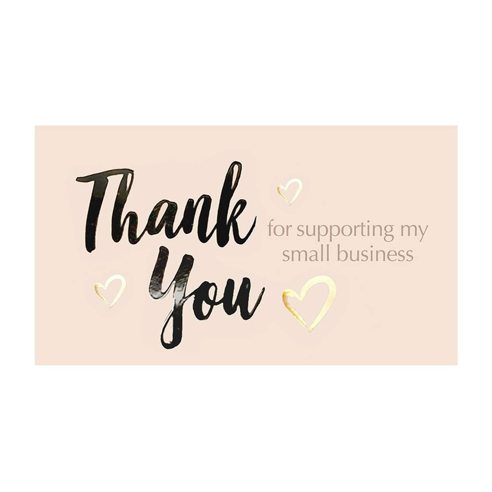 10-50pcs Thank You Cards for Supporting My Business Thanks Greeting Card 2*3.5inch Appreciation Cardstock for Gift Decor Card