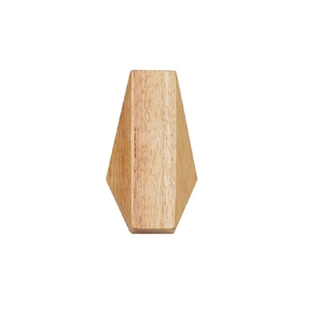 1Pc New Japanese Style Simple Modern Solid Wood Hook Wall Hanging Decoration Household Towel Key Hook Fitting Room Coat Hooks