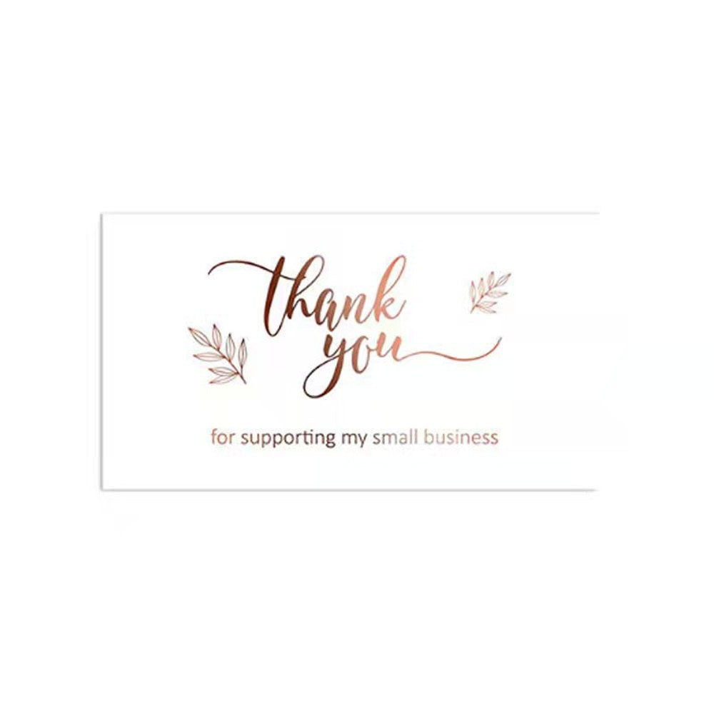 10-50pcs Thank You Cards for Supporting My Business Thanks Greeting Card 2*3.5inch Appreciation Cardstock for Gift Decor Card
