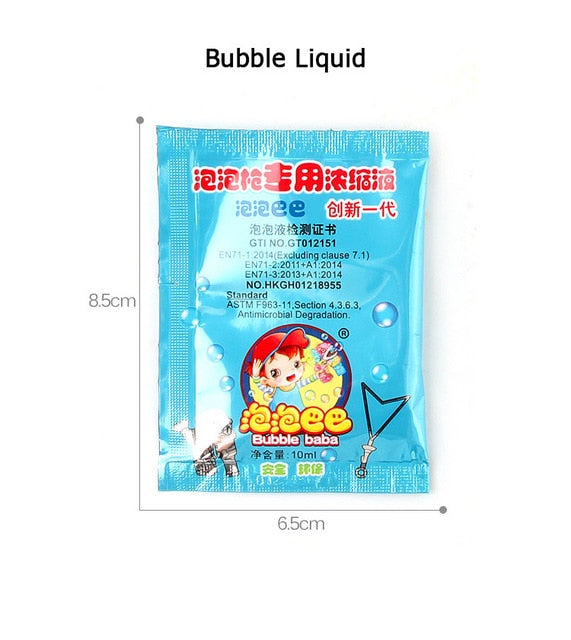 Hot Sales Electric Bubble Gun Gatlin Bubble Gun Machine Soap Bubbles Magic Bubble for Bathroom Outdoor Toys For Children