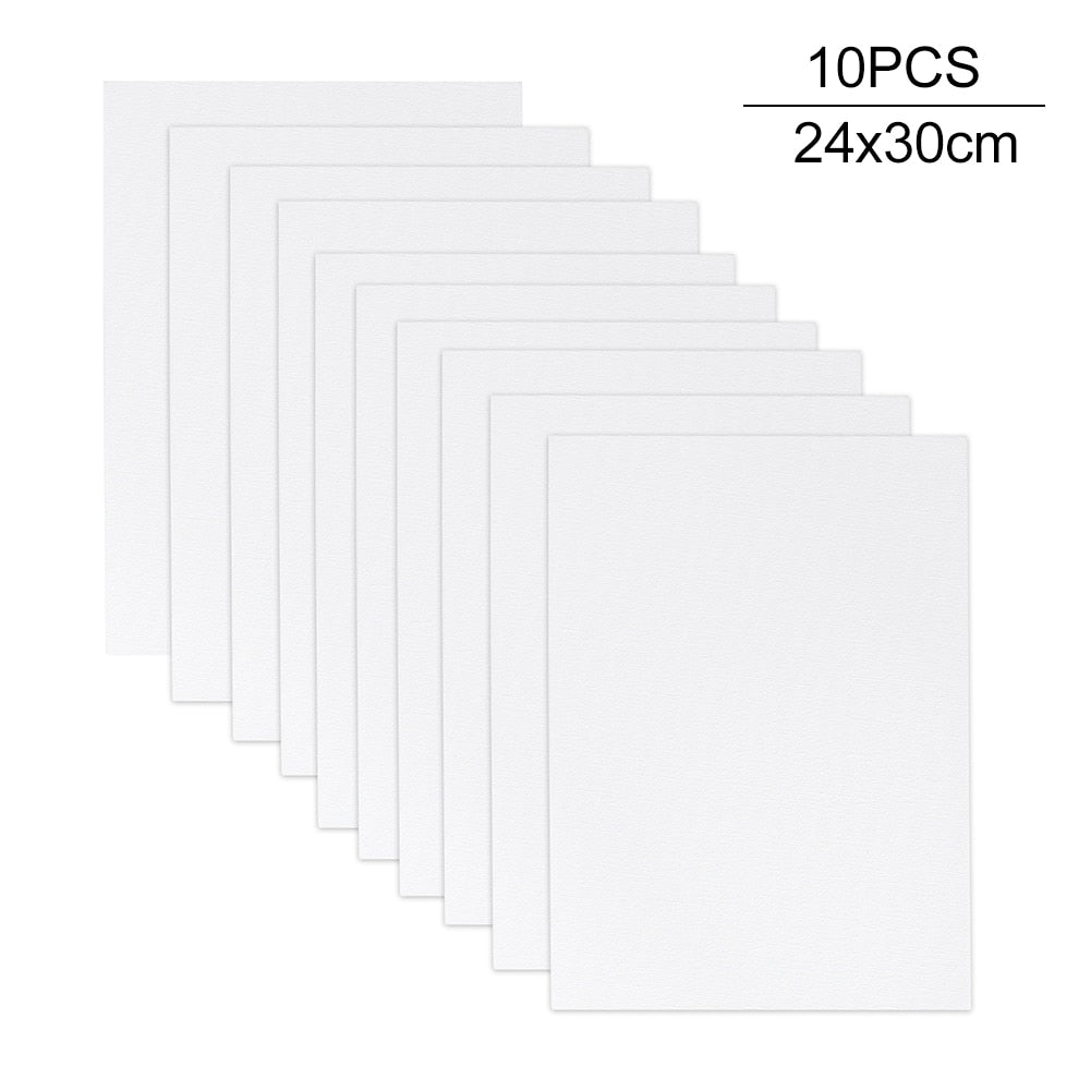10pcs Board Primed Acrylic Paint Oil Painting Watercolor Art Supplies Kids Accessories Beginner White Blank Canvas Panel Artist