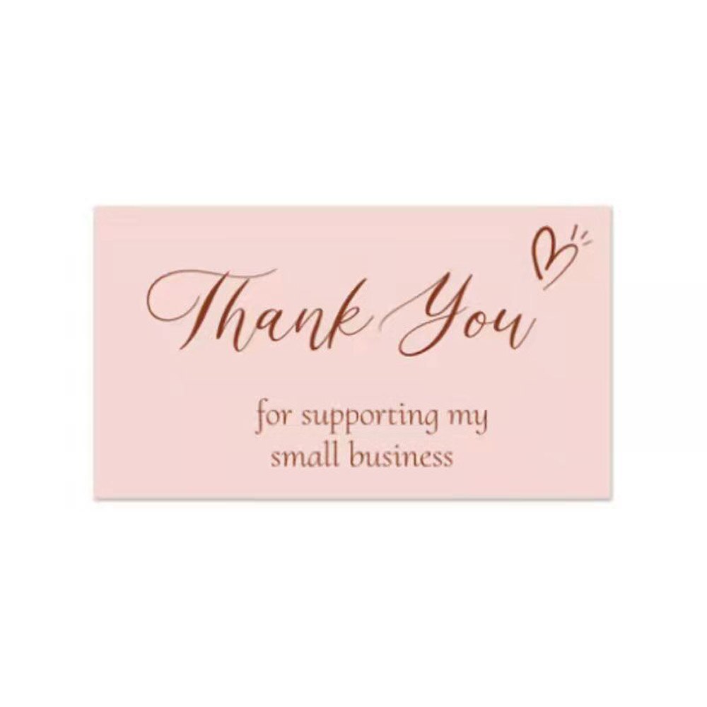 10-50pcs Thank You Cards for Supporting My Business Thanks Greeting Card 2*3.5inch Appreciation Cardstock for Gift Decor Card