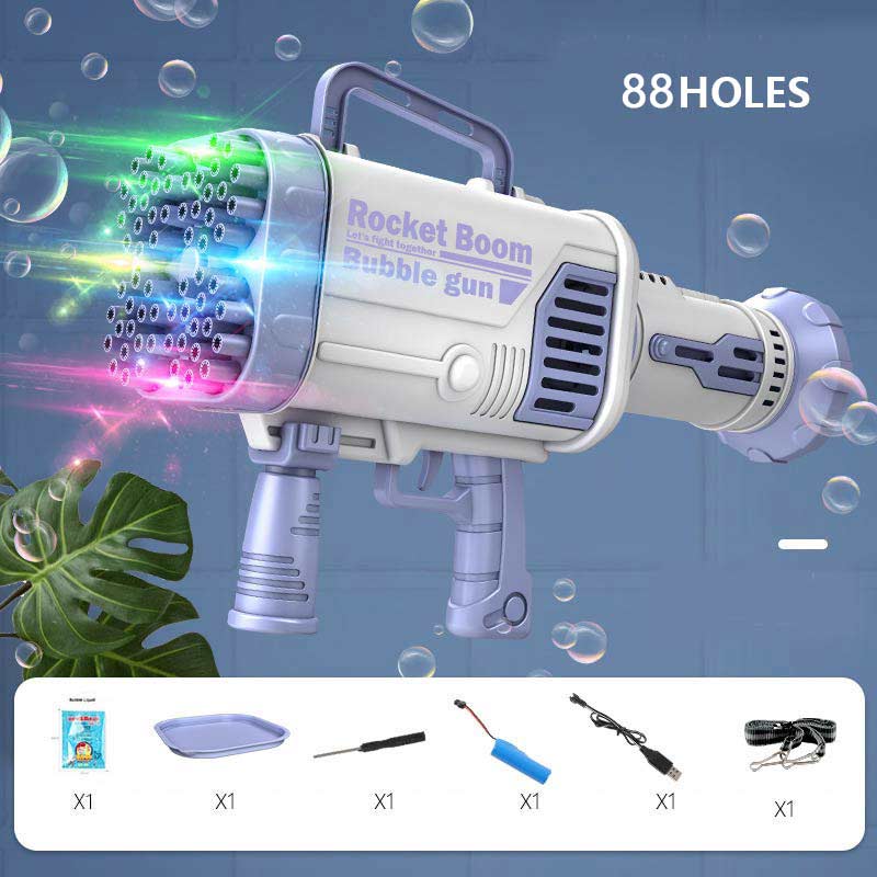 Hot Sales Electric Bubble Gun Gatlin Bubble Gun Machine Soap Bubbles Magic Bubble for Bathroom Outdoor Toys For Children