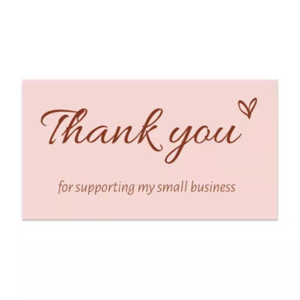 10-50pcs Thank You Cards for Supporting My Business Thanks Greeting Card 2*3.5inch Appreciation Cardstock for Gift Decor Card