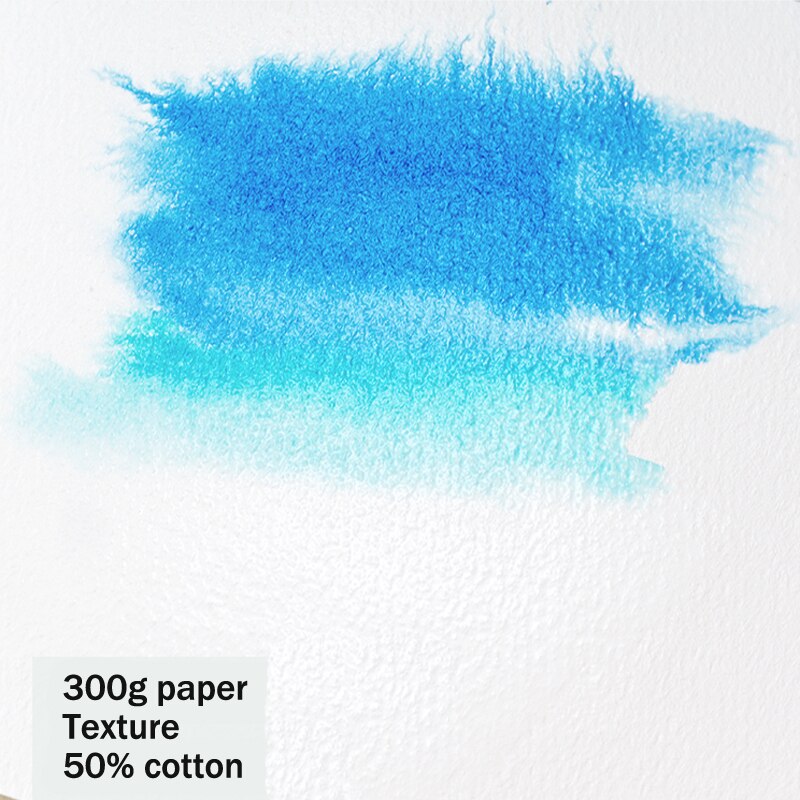 Japan 300g Cotton Watercolor Paper Drawing Book 200x135mm Hot Stamping Sketchbook Painting Travel Hand Book Sketch Pad