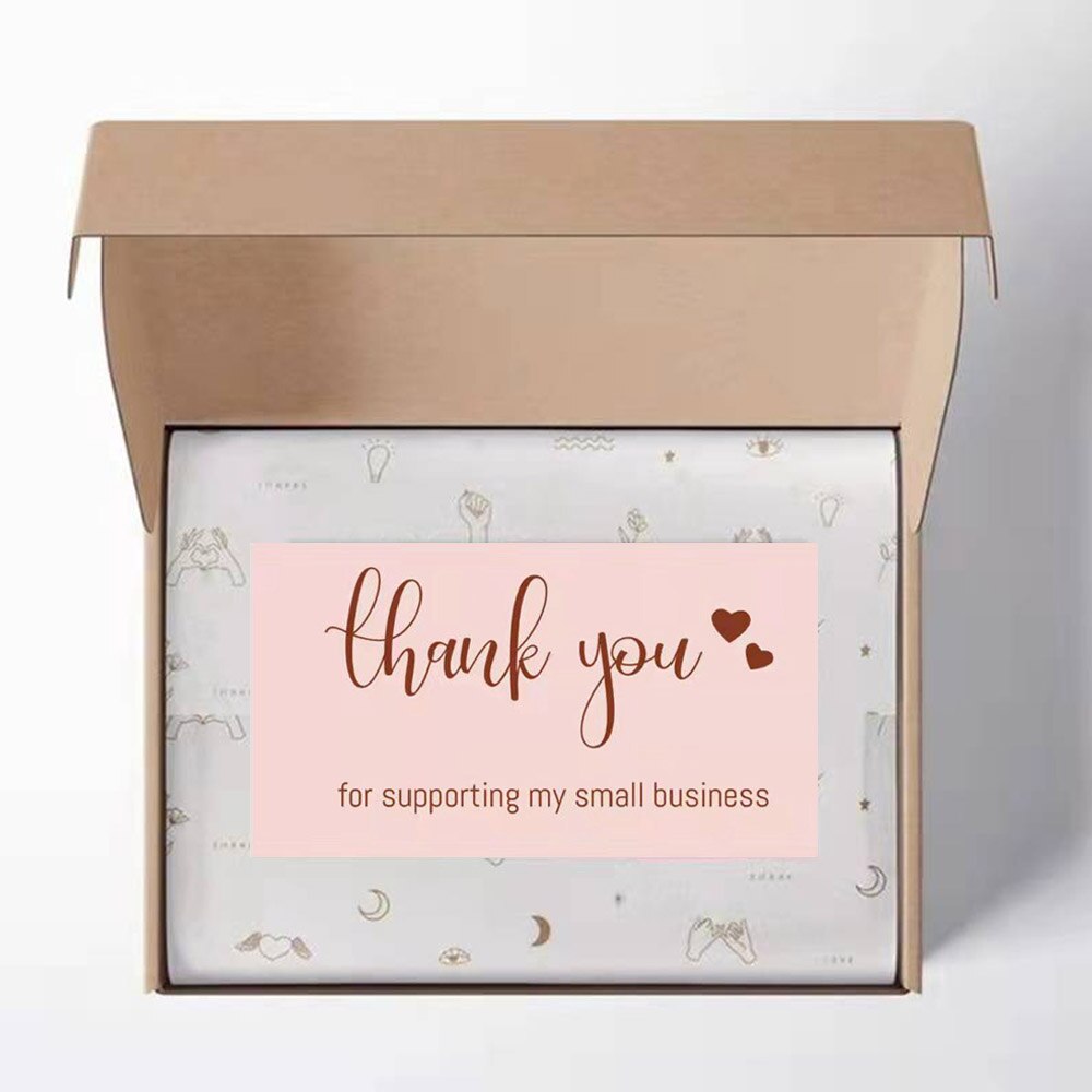 10-50pcs Thank You Cards for Supporting My Business Thanks Greeting Card 2*3.5inch Appreciation Cardstock for Gift Decor Card
