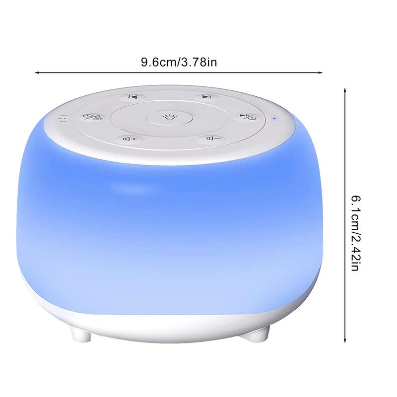 Desktop White Noise Machine Sleep Sound Machine For Adults Baby Sleep Soother Colors Night Lights Soothing Sounds Stress Relief