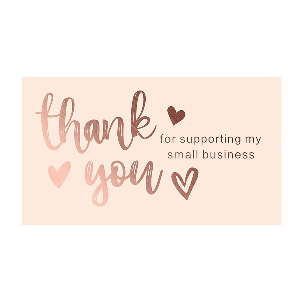 10-50pcs Thank You Cards for Supporting My Business Thanks Greeting Card 2*3.5inch Appreciation Cardstock for Gift Decor Card