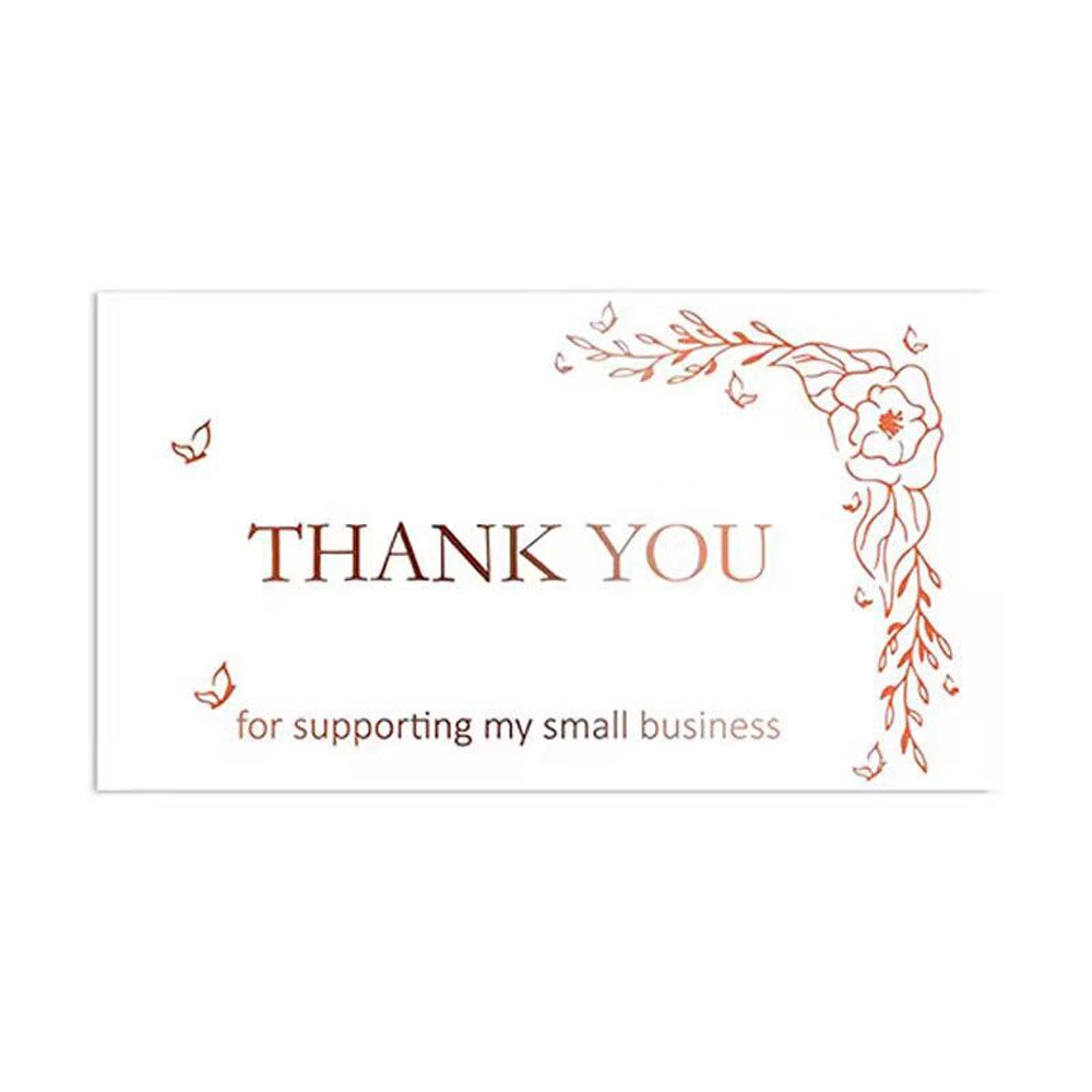 10-50pcs Thank You Cards for Supporting My Business Thanks Greeting Card 2*3.5inch Appreciation Cardstock for Gift Decor Card