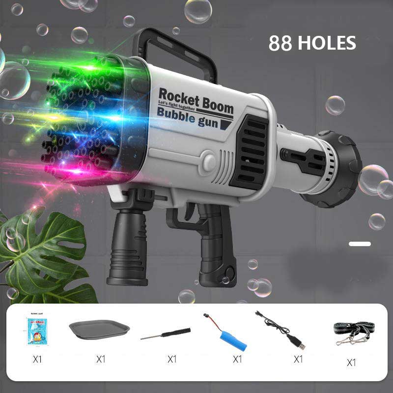 Hot Sales Electric Bubble Gun Gatlin Bubble Gun Machine Soap Bubbles Magic Bubble for Bathroom Outdoor Toys For Children