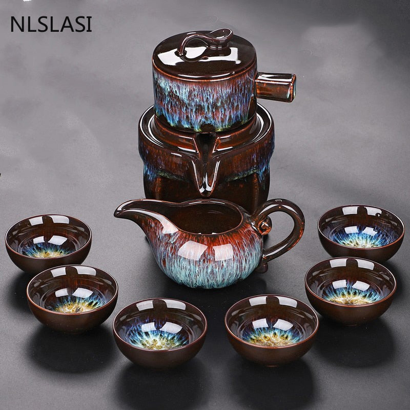 10pcs\lot yixing teapot zisha Tea set Tea set Tea Set handmade kettle purple clay drinkware suit tieguanyin Travel tea set