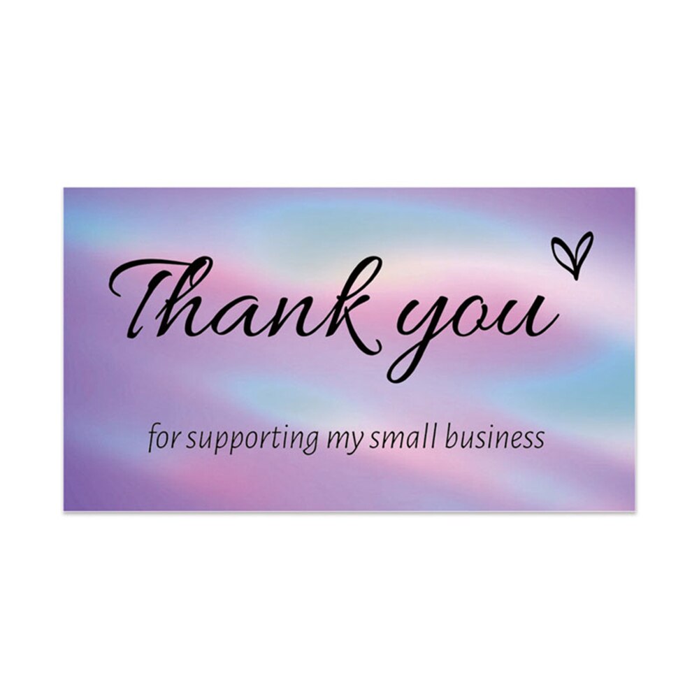 10-50pcs Thank You Cards for Supporting My Business Thanks Greeting Card 2*3.5inch Appreciation Cardstock for Gift Decor Card