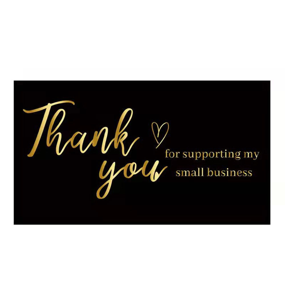 10-50pcs Thank You Cards for Supporting My Business Thanks Greeting Card 2*3.5inch Appreciation Cardstock for Gift Decor Card