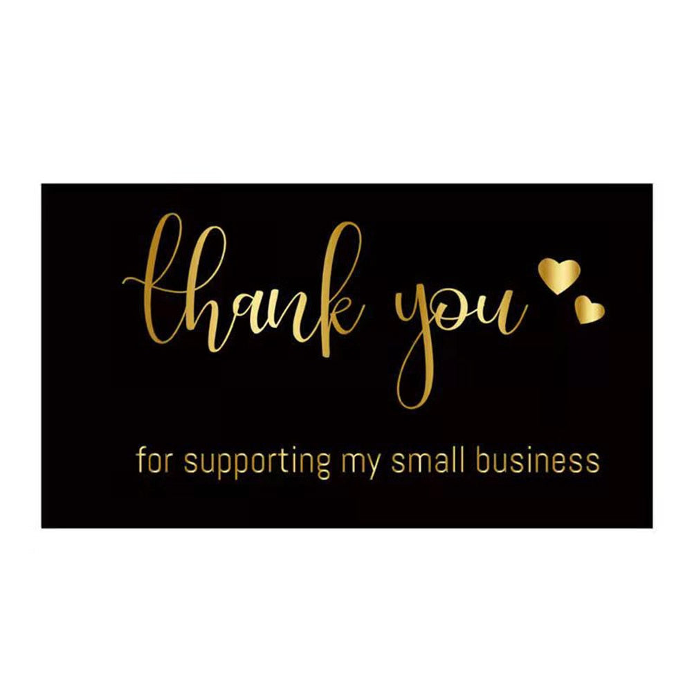 10-50pcs Thank You Cards for Supporting My Business Thanks Greeting Card 2*3.5inch Appreciation Cardstock for Gift Decor Card