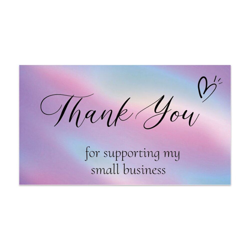 10-50pcs Thank You Cards for Supporting My Business Thanks Greeting Card 2*3.5inch Appreciation Cardstock for Gift Decor Card