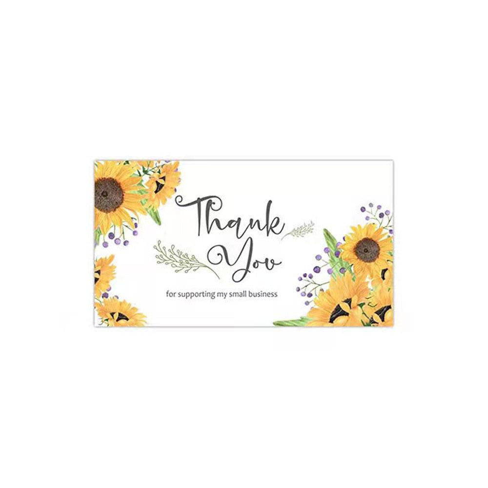 10-50pcs Thank You Cards for Supporting My Business Thanks Greeting Card 2*3.5inch Appreciation Cardstock for Gift Decor Card