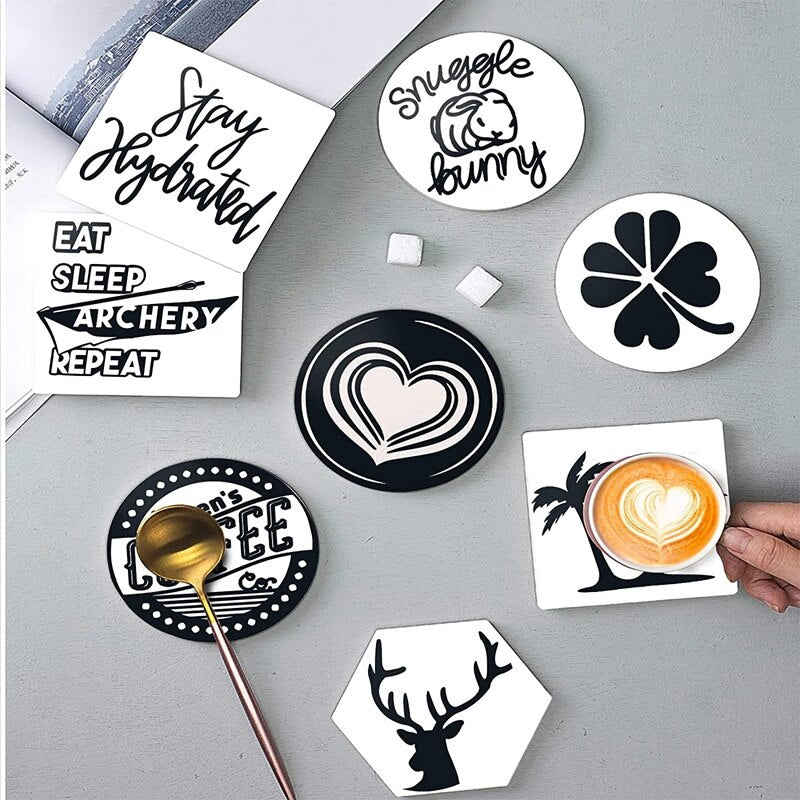 Infusible Ink Transfer Sheets Bundle For Cricut Mug Press,Black Infusible Ink Paper For Sublimation,8Pcs 12X12 Inch