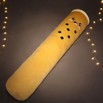 100/130/150cm Cute Bubble Tea Cup Plush Toy Soft Long Stuffed Pillow Kawaii Fruit Milk Tea Plush Doll Sleeping Cushion Girl Gift