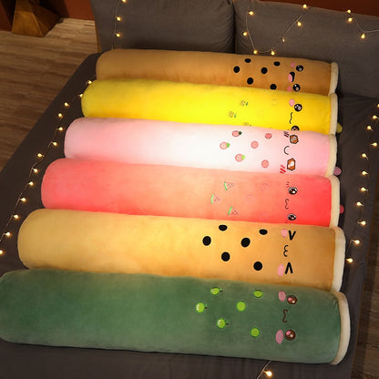 100/130/150cm Cute Bubble Tea Cup Plush Toy Soft Long Stuffed Pillow Kawaii Fruit Milk Tea Plush Doll Sleeping Cushion Girl Gift