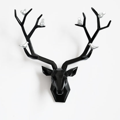Resin 3d Big Deer Head Wall Decor for Home Satue Decoration Accessories Abstract Sculpture Modern Animal Head wall Decoration