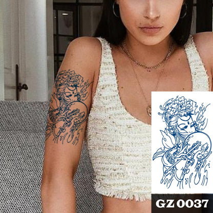 1Pcs Ink Juice Butterfly Text Tattoos Body Art Waterproof Temporary Tattoo Sticker For Men Women