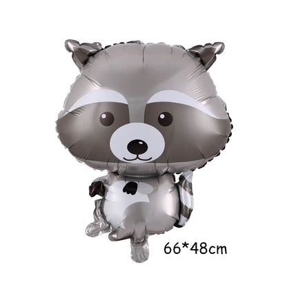 Jungle Safari Forest Party Decorations Raccoon Hedgehog Squirrel Fox Animals Balloons Wild One Baby Shower Birthday Party Globos