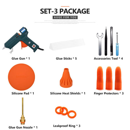 150W Hot Melt Glue Gun Temperature Adjustment 140~220 Degrees Celsius Replaceable Nozzle Use 11mm Glue Stick for Repair Tool DIY