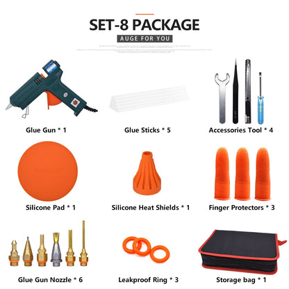 150W Hot Melt Glue Gun Temperature Adjustment 140~220 Degrees Celsius Replaceable Nozzle Use 11mm Glue Stick for Repair Tool DIY