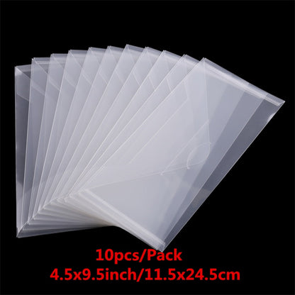 10pcs-40pcs Transparent Plastic Folder Storage Bags Envelopes For Cutting Dies Stamps Paper Cardstock Organizer Holders Bags